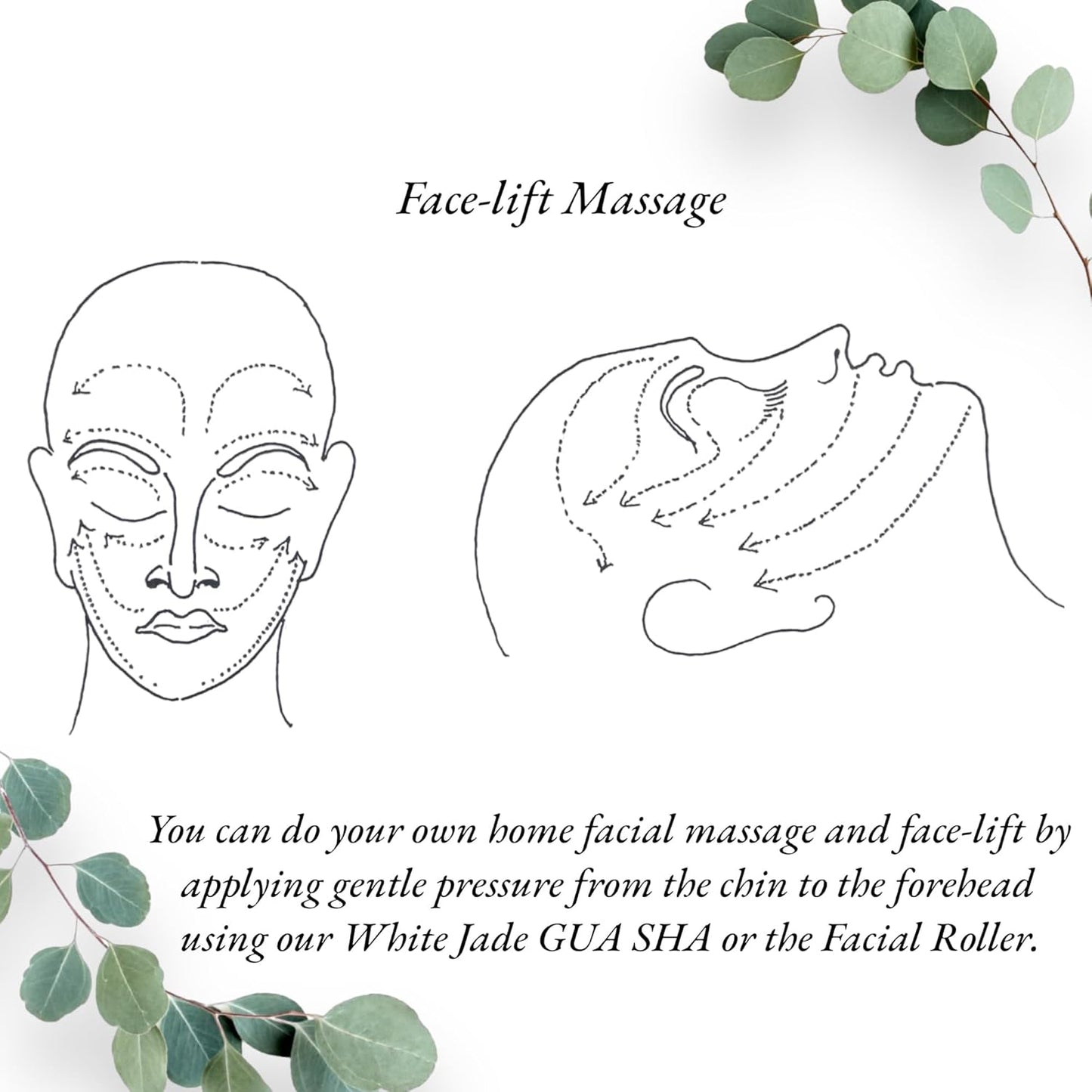 Generic Lucky LAMA White Jade Roller and Gua Sha 2 in 1 Set for Face and Body Anti Aging, Anti-Wrinkle, Reducing Puffiness and Redness Facial Tools Face Roller and Gua Sha Set for Men Women