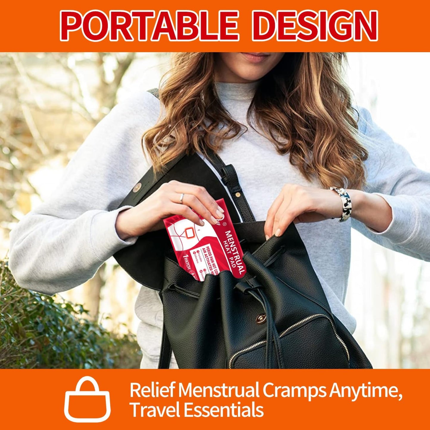 Heat Patches for Menstrual Cramp Relief, Adhesive Heating Patches for Period Cramps, Portable Instant Hot Packs, Travel Size Heat Pads on Cruise- 10 Packs