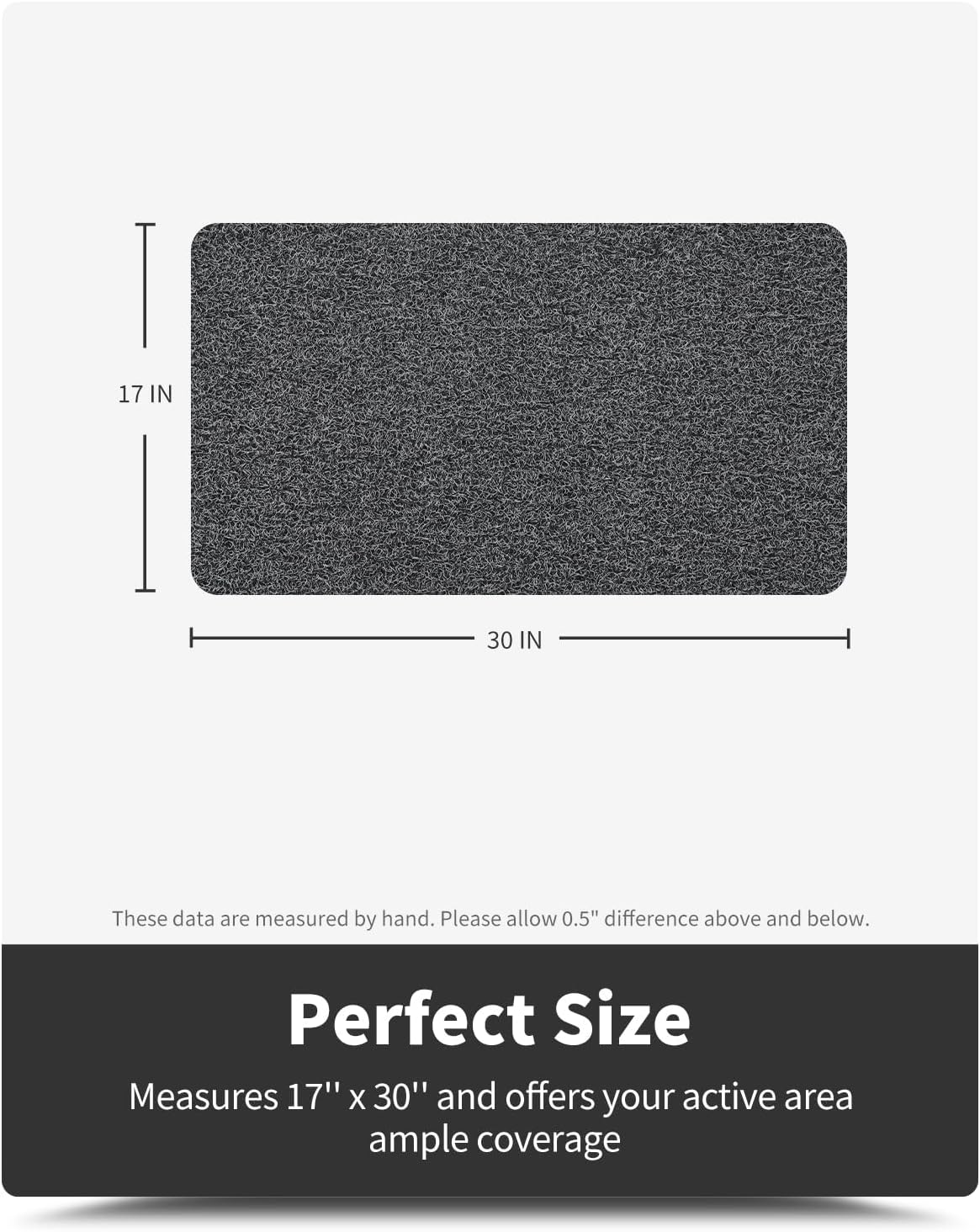 Non-Slip Bathtub Mat, 17x 30 Inch, Shower Mats for Bath Tub, PVC Loofah Bathroom Mats for Wet Areas, Quick Drying