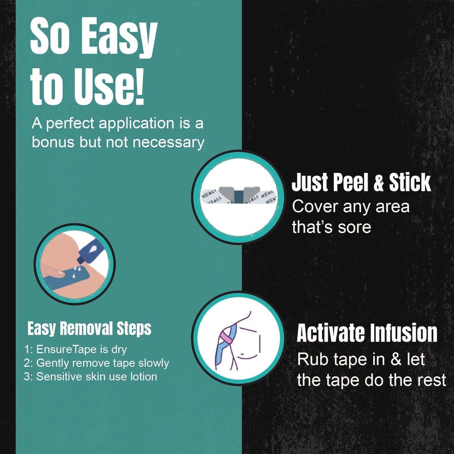 Heali Kinesiology Tape with Magnesium and Menthol, 20 Pcs Precut Strips, K Tape Roll, Knees, Physical Therapy Sports Tape for Muscle and Joint Pain Relief, Water Resistant, Beige with Zebra