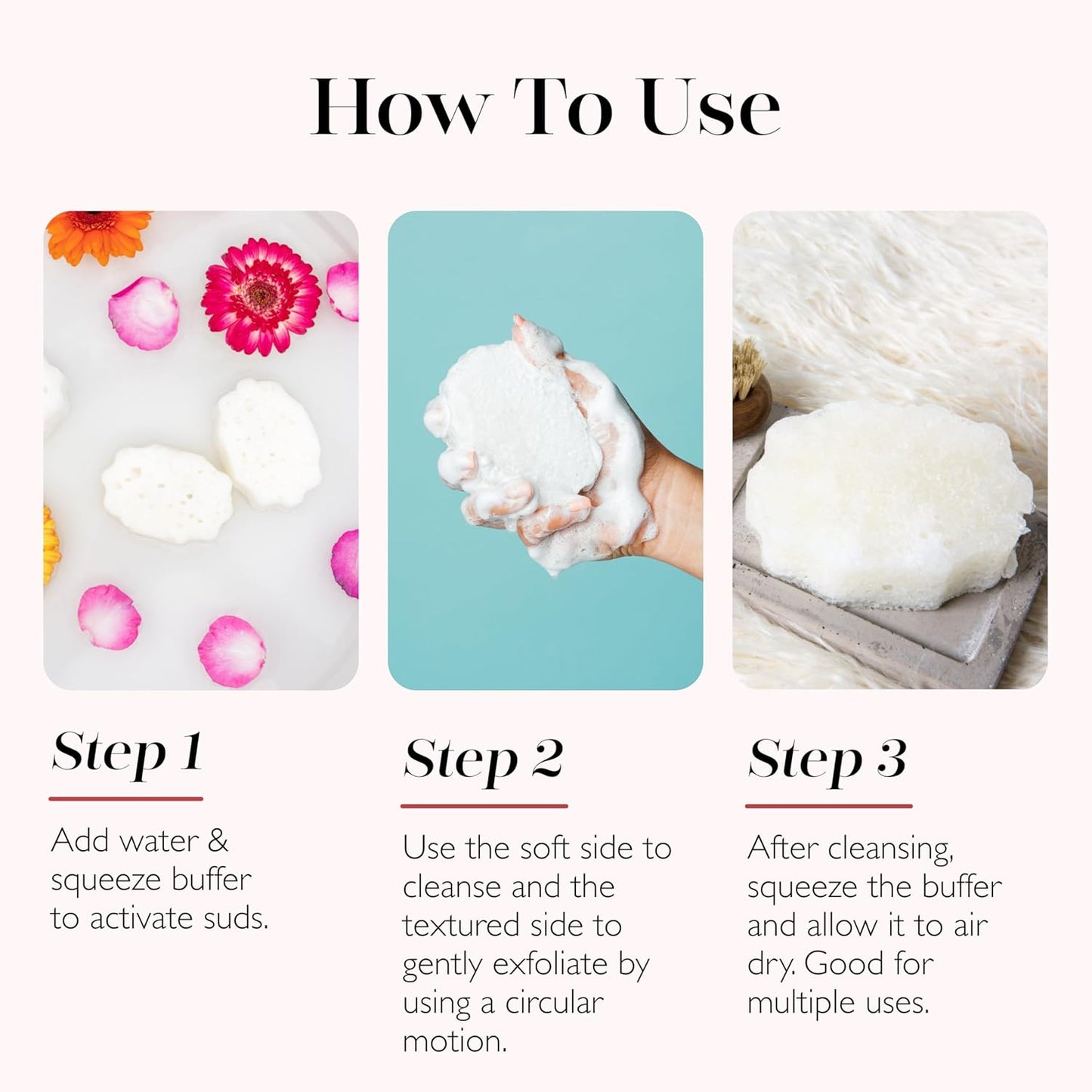 SPONGELLÉ Freesia Pear Pedi-Buffer with Built-in Cleanser - Exfoliates, Softens & Smooths Feet for Spa-Like Pedicure Experience, 30+ Uses