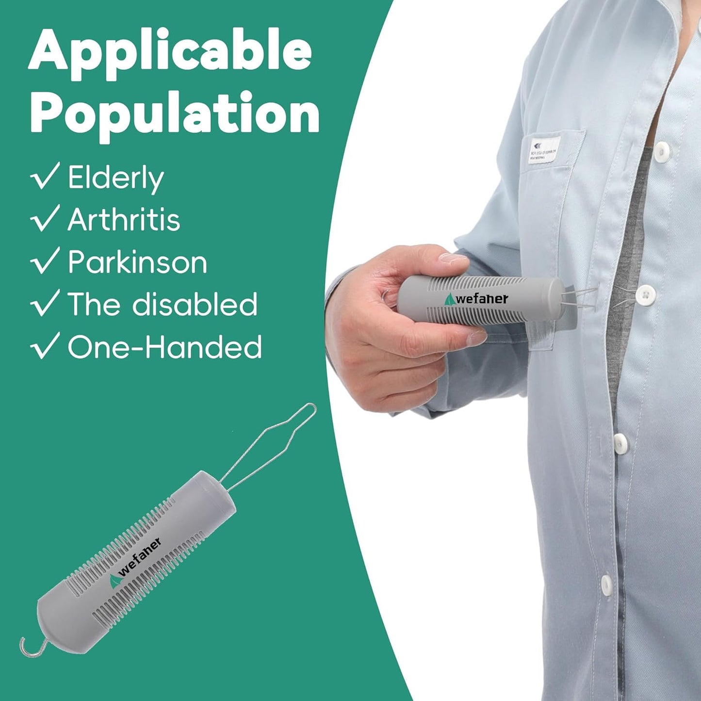 Button and Zipper Assistant, One-Handed Button Assistance Device, Dressing Assistance, Gift for The Elderly, Suitable for Arthritis and Stroke,Weak Hands