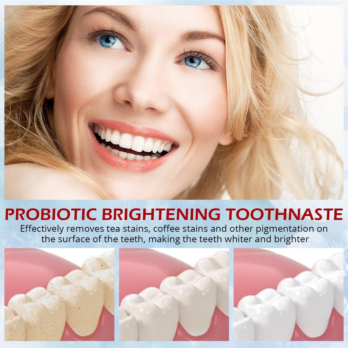 SP-6 Probiotics Whitening Toothpaste - Probiotics for Teeth Whitening and Gum Health - Enamel-Safe, Fluoride-Free, Double Mint Flavor,Fresh Breath (1)