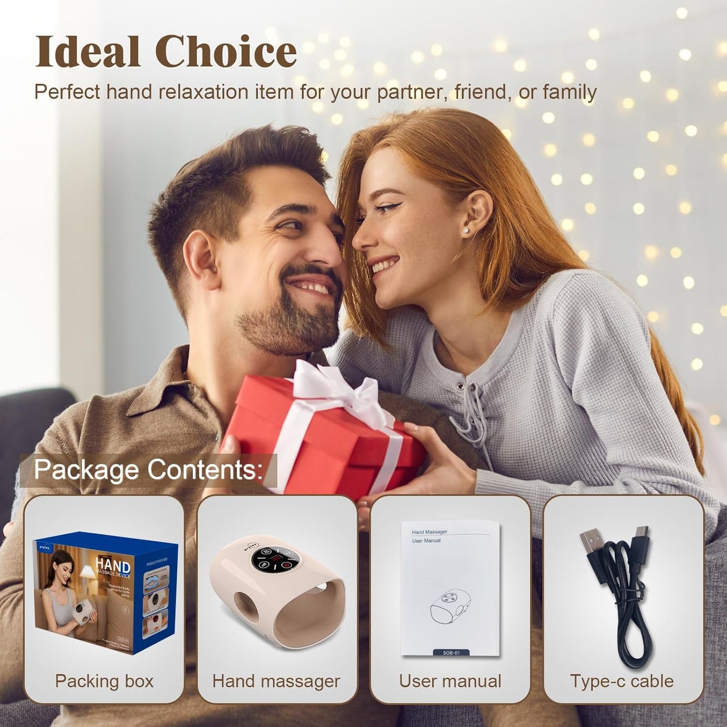 Hand Massager, 9 Modes 9 Intensities Hand Massage, Cordless Hand Massager for Arthritis and Carpal Tunnel, Gift for Men Women Parents Relaxation at Office,Pink