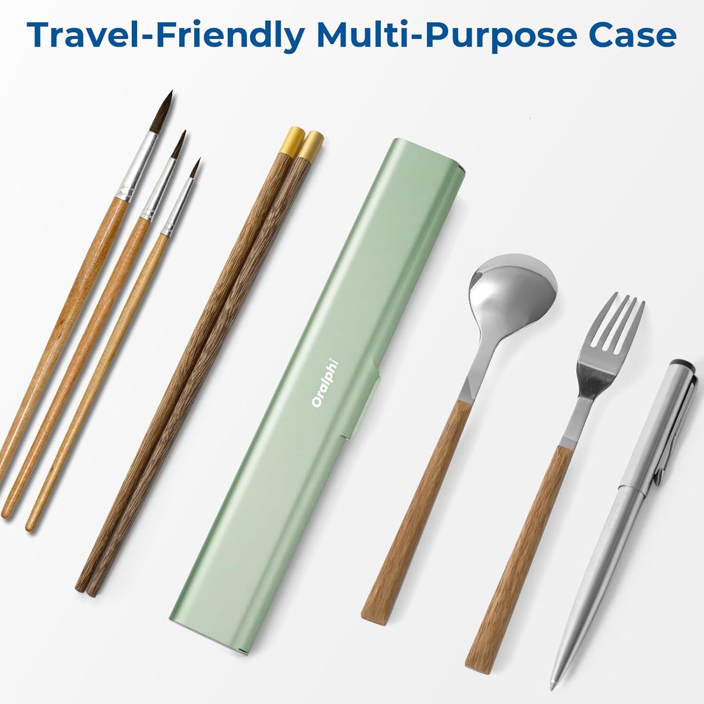 Aluminum Toothbrush Travel Case, Portable Travel Toothbrush Holder, Durable Manual Toothbrush Box Container for Traveling, Bathroom, Camping, Business Trip-Green