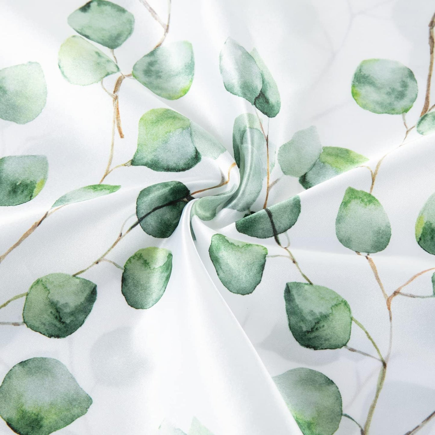 EXQ Home Satin Pillowcase for Hair and Skin,Cooling Printed Pillow Cases King Size Pillow Case Set of 2,Printed Satin Pillow Covers with Envelope Closure(Ink Leaf,20x40 inches)