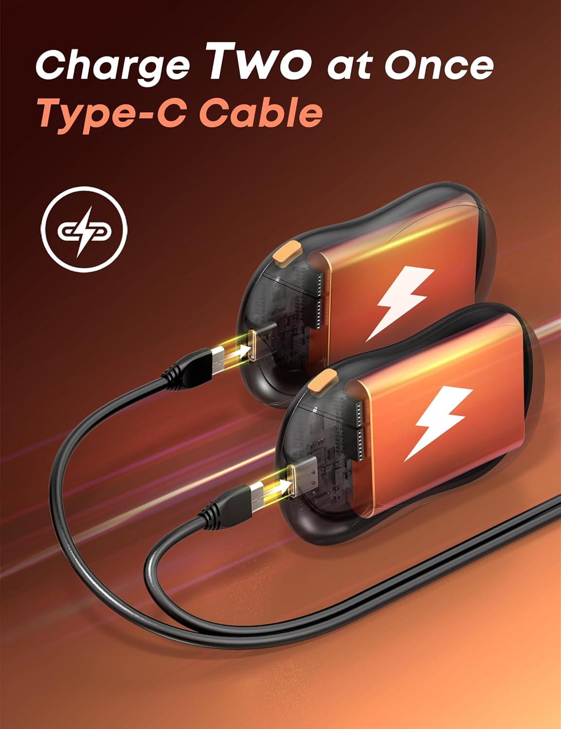 JIJ Rechargeable Hand Warmers 2 Pack - 8000mAh Electric Hand Warmers, Instant 2s Heating, 3 Heat Levels with Digital Display, Safe Gift for Men & Women – Camping, Hiking, Golf, Hunting, Birthday