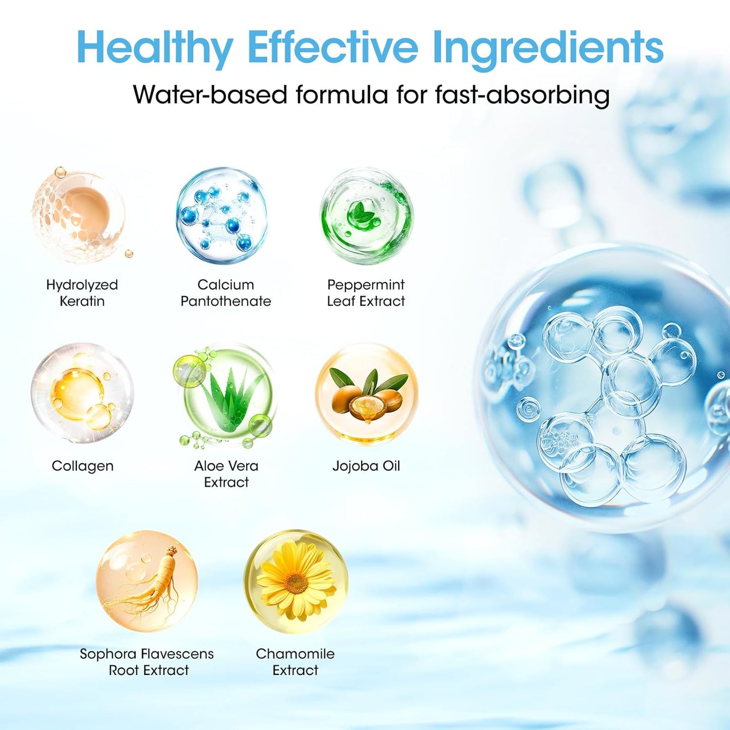 GELLEN Ocean Scent Nail Strengthener, 8-In-1 Pro Care Nail Repair Growth Serum for Thin Damaged Nails, Air Dry Clear Finish, Non-Polish, Keratin Calcium Nourishes Strengthens & Growth