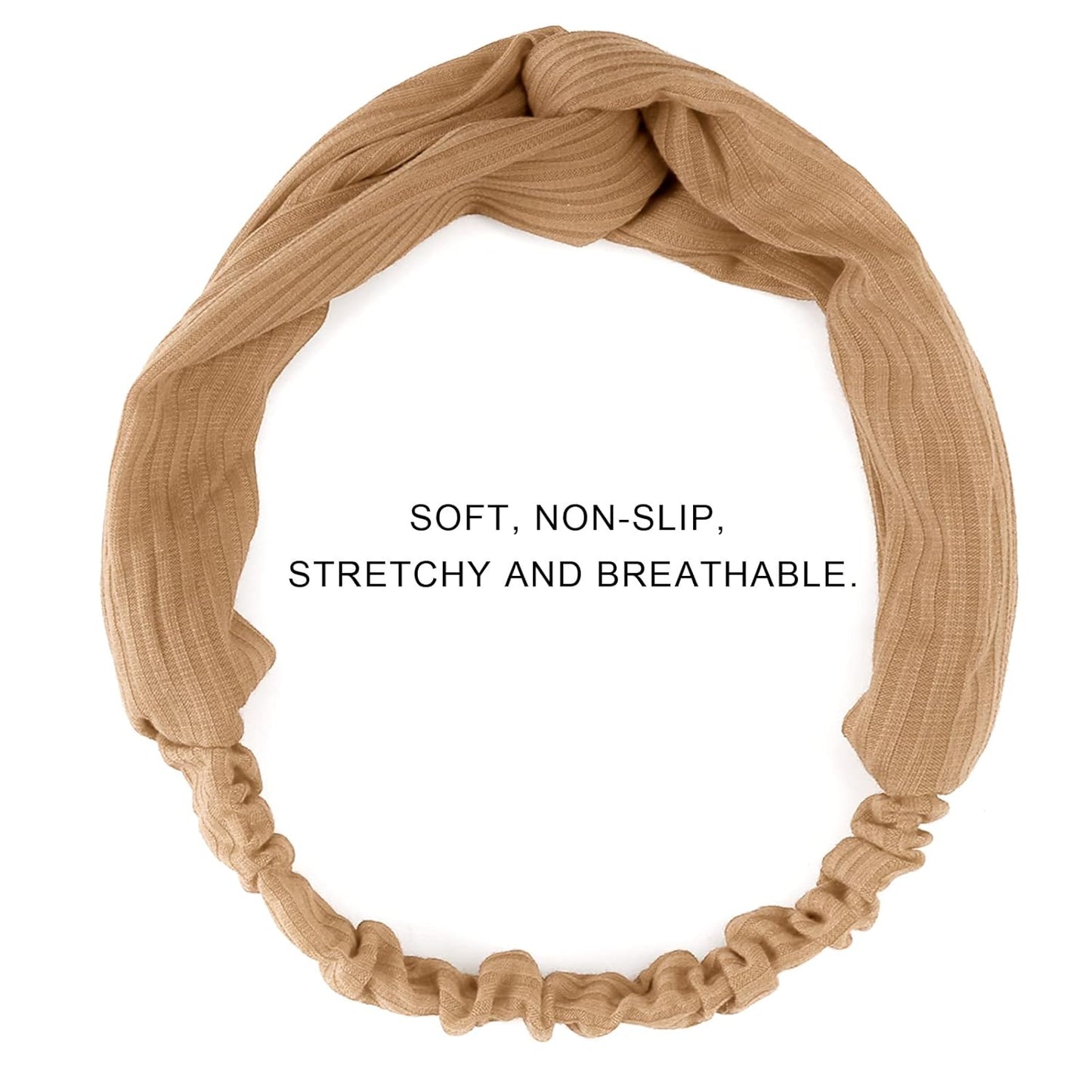 DRESHOW 10 Pack Headbands for Women Criss Cross Vintage Head Wrap Boho Headband Twisted Elastic Hair Accessories