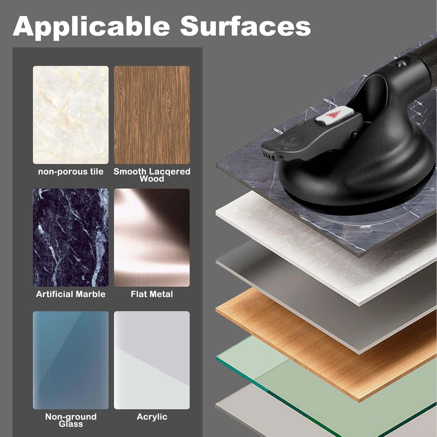 15-Inch Shower Handle - Upgraded Grab Bar with Strong Suction Cups for Bathtub & Shower Safety, Ideal for Seniors, Elderly, Disabled - Black