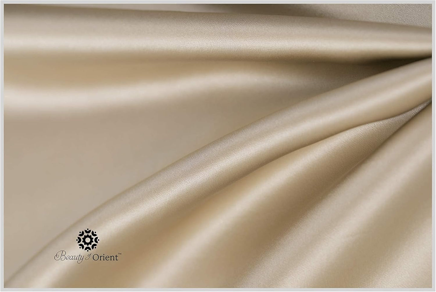 25 Momme Premium Mulberry Silk Pillowcase for Hair and Skin | Handcrafted Hypoallergenic & Anti-Acne Silk Pillow Cases with Zipper | Standard - 20" x 26", Champagne