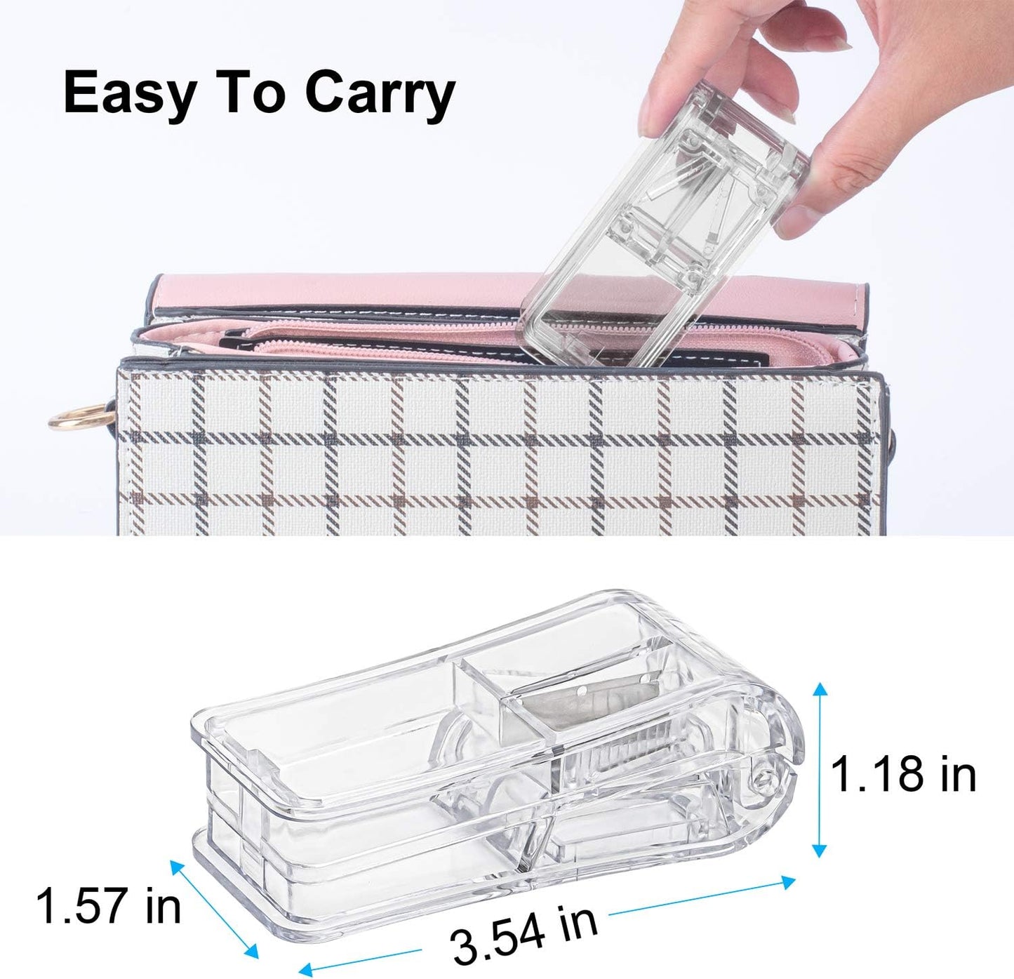 2PCS Pill Cutter, Professional Pill Splitter for Cutting Small Pills or Large Pills in Half