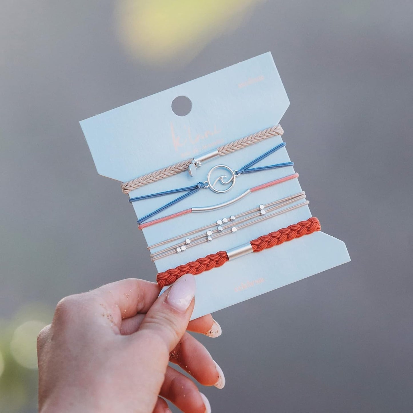 K'lani Hair Tie Bracelets for Women - Elastic Hair Bands That Double as Stylish Jewelry - Celebrate - Large