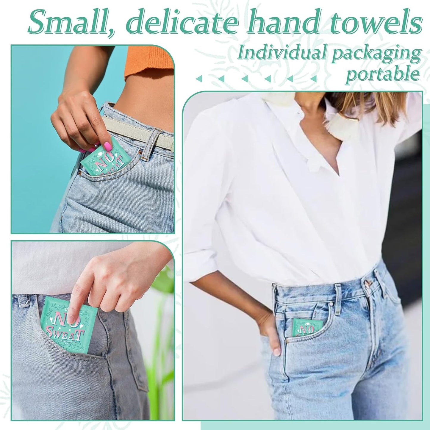 Travel Deodorant 300 pieces of Antiperspirant deodorant Wipes And Body Wipes Individually Wrap Hypoallergenic Mini Deodorant Underarm Sweating And Travel To Clean Skin For Female Male Teenagers