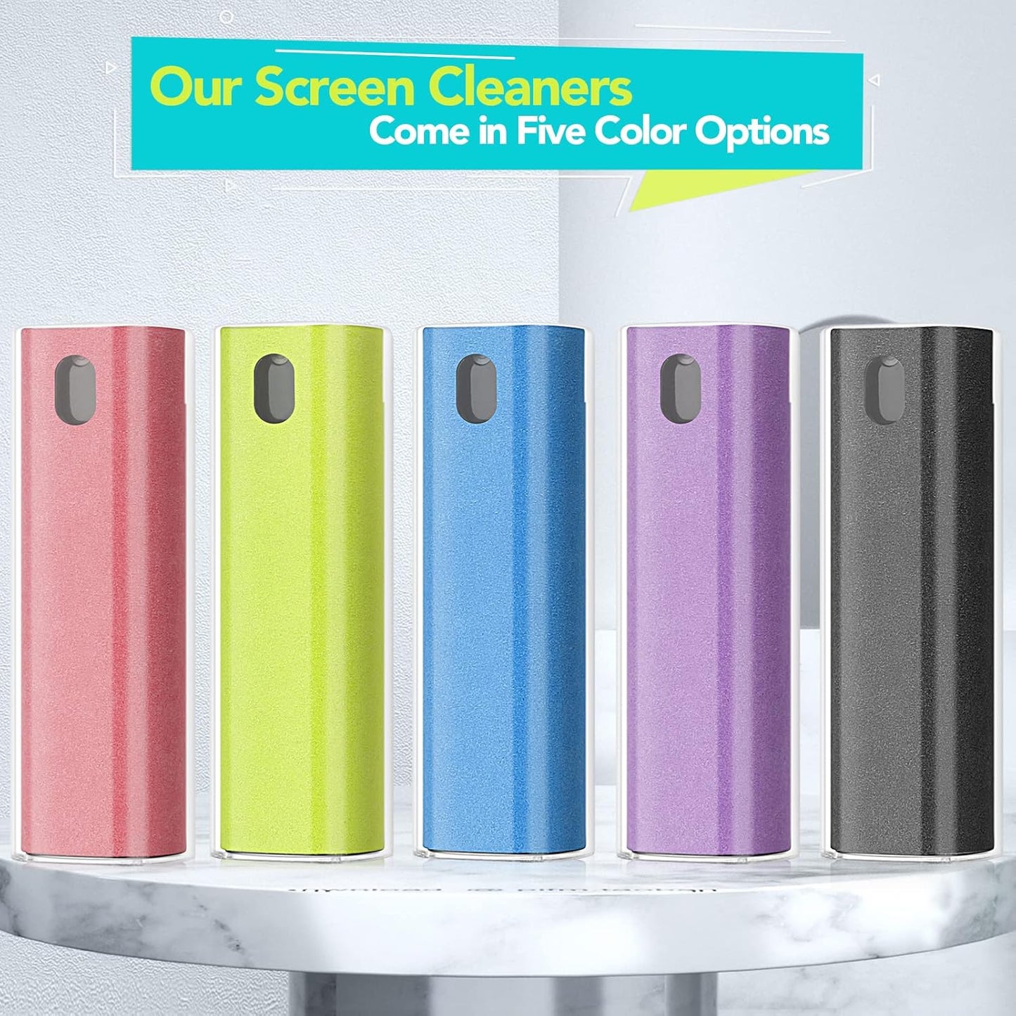 2 Pcs Fingerprint Proof Screen Cleaner,3 in 1Touchscreen Mist Cleaner Spray Wipe Cleaner Fingerprint-Proof Soft Fiber Flannel,Safe for All Phones Glasses Tablet Laptop TV Watch Screens(Green)
