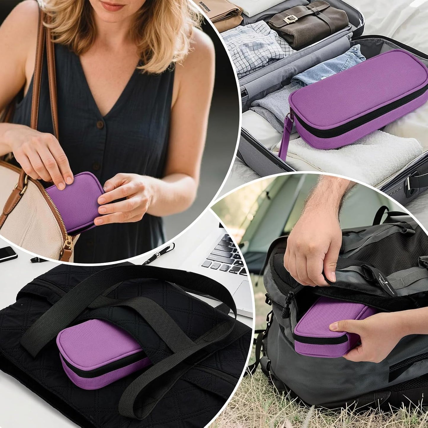 apollo walker Insulin Cooler Travel Case Diabetic Medication Cooler with Ice Packs and Insulation Liner insulin cooler travel case tsa approved