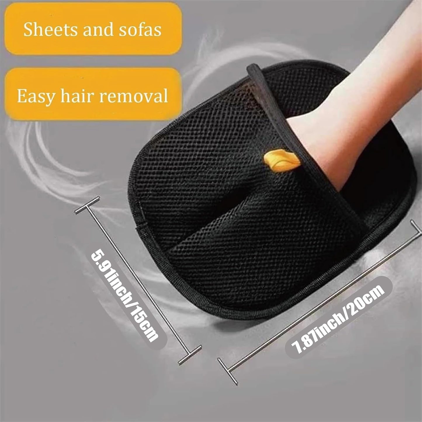 1 piece of electrostatic pet hair remover, Reusable cat and dog hair removal gloves for sofas, clothes, blankets, furniture, and car seats