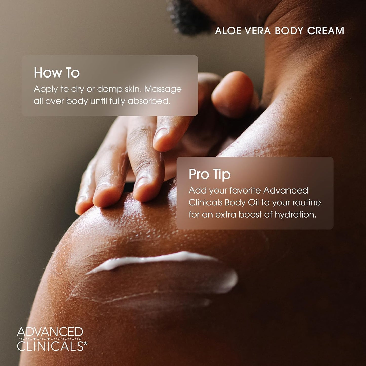 Advanced Clinicals Aloe Vera Lotion Skin Care Relief Cream | Vitamin E Infused Hyaluronic Acid Moisturizer & Vitamin C Body Lotion For Women & Men Helps Improve Look Of Extremely Dry Skin, 16 Ounce