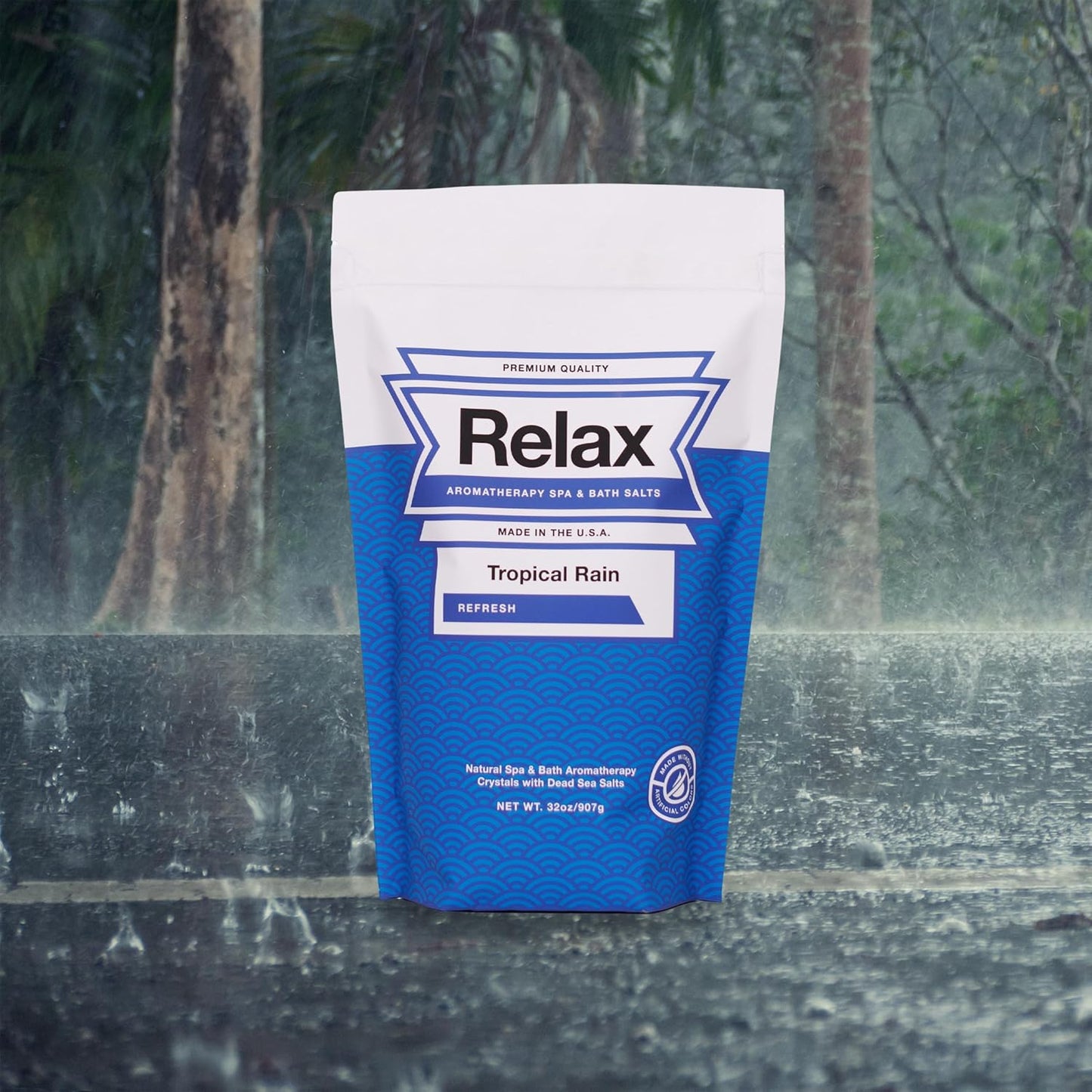 Relax Spa & Bath, Epsom & Dead Sea Salts, Aromatherapy Bath Salts for Hot Tub, Bath, or Spa, Infused with Magnesium, Tropical Rain Scent