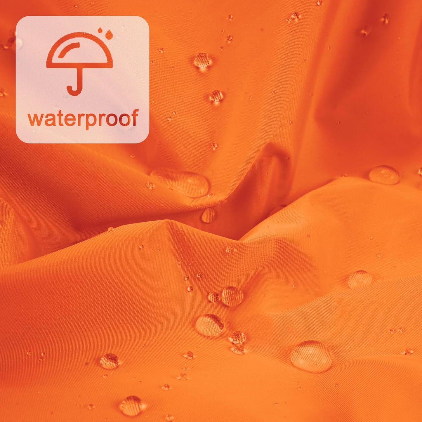 Reusable Shower Cap for Women, Large Waterproof Shower Essentials Bonnet Washable Elastic Band Bath Hair Wrap Hat for Long Hair, Braids(Orange)