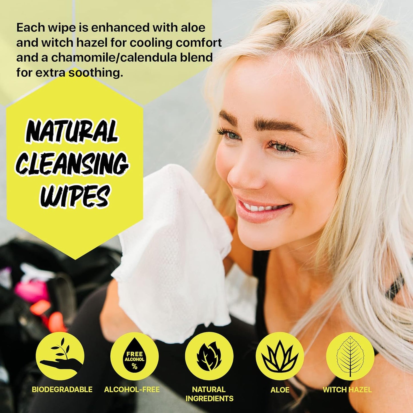 The Klean Freak Body Wipes - 12 count Individually Wrapped | Showerless Body Wipe for Women & Men | Sustainable Bodywipes for Gym, Travel, Camping | Citrus