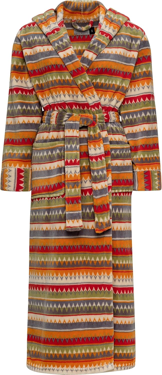 Alexander Del Rossa Womens Robe, Long Plush Bathrobe with Hood, Hooded Robes for Women Plus Size Bath Robe