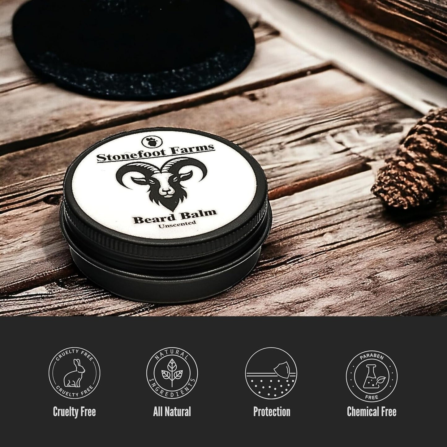 Beard Balm - Cedarwood and Sage - Beard Wax with Natural Oils & Butters - Leave in Conditioner and Beard Straightener for Men - Softens & Nourishes Beard and Mustache, Reduces Frizz, Shapes Beard - Made in USA