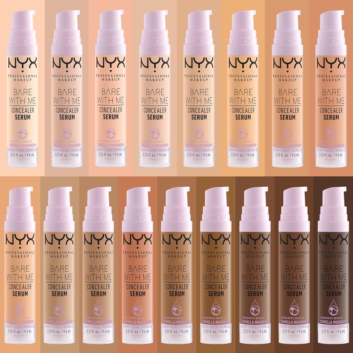 NYX PROFESSIONAL MAKEUP Bare With Me Concealer Serum, Concealer Makeup For Up To 24Hr Hydration - Deep Golden