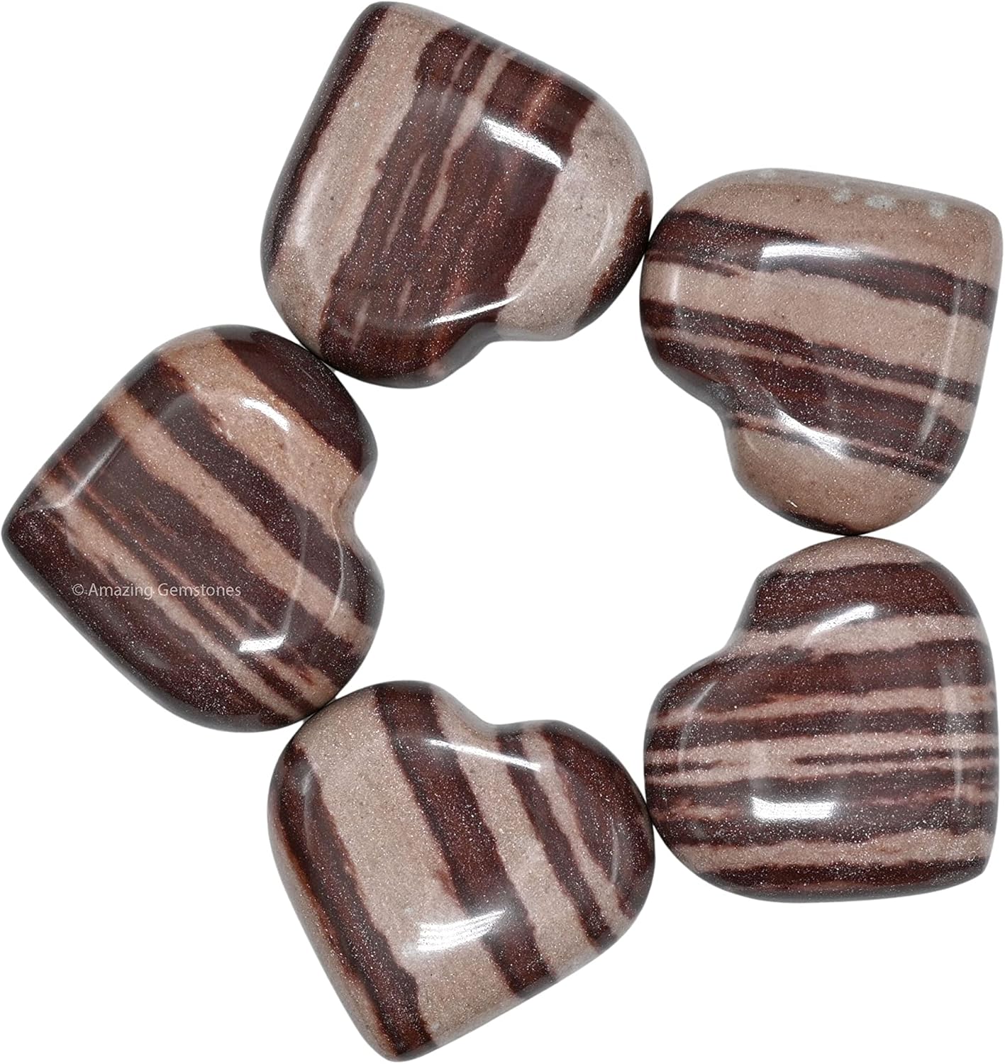 Amazing Gemstone Shiva Lingam Narmada Crystal Heart Palm Stone - Pocket Massage Worry Stone for Natural Body Chakra Balancing, Reiki Healing and Crystal Grid