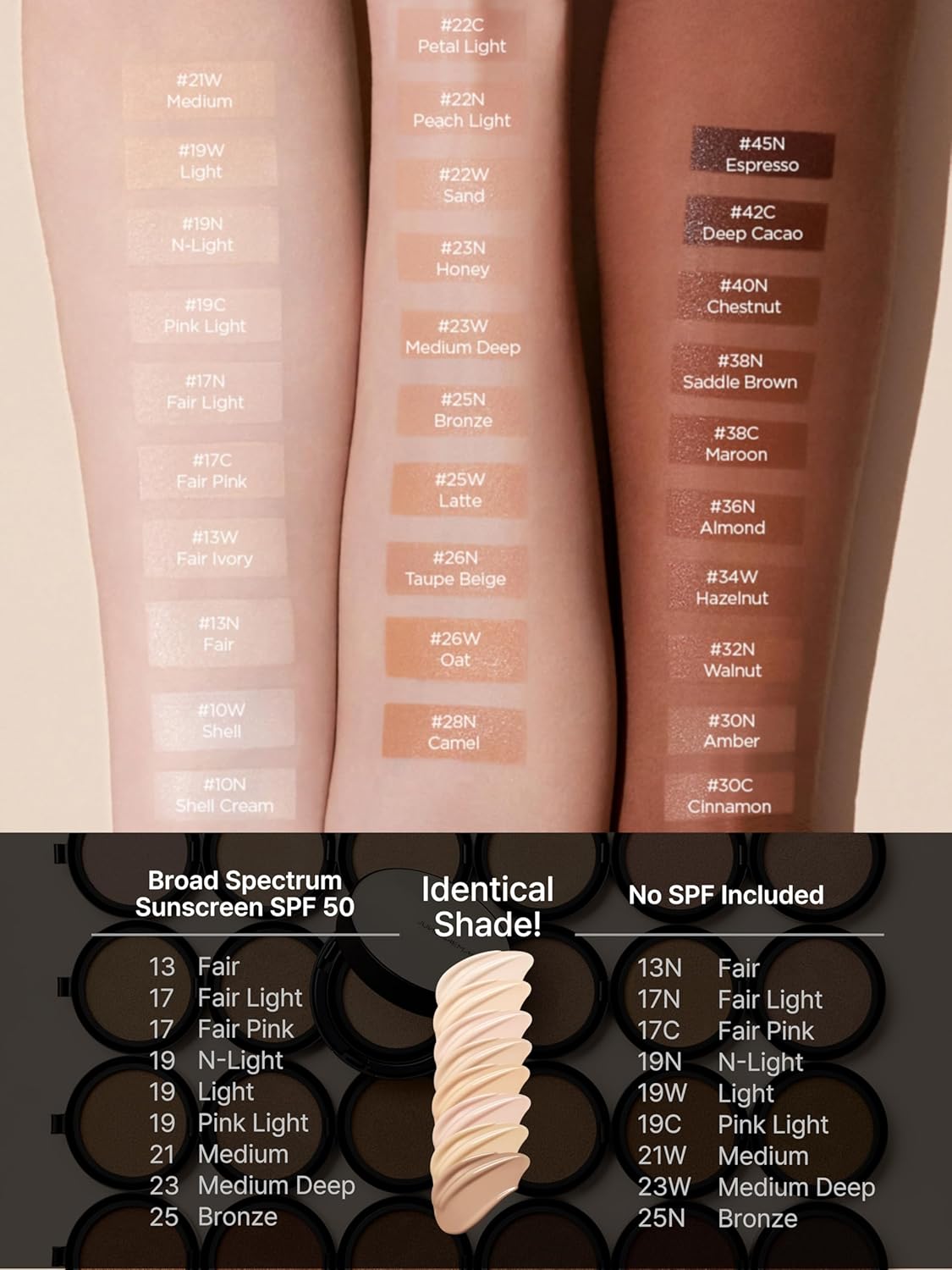 JUNG SAEM MOOL Essential Skin Nuder Cushion 21 Medium 0.49 Fl Oz (Refill Only, SPF 50 Broad Spectrum) | Natural Radiant Finish, Lightweight Hydration, Korean Cushion Foundation