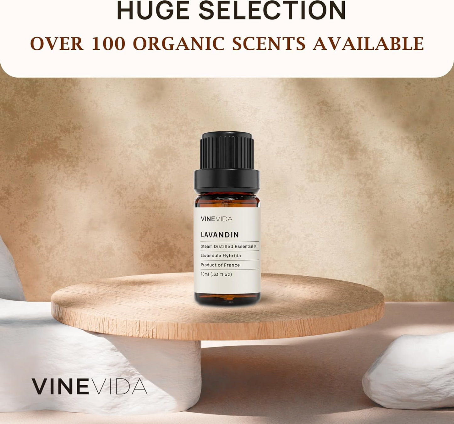 VINEVIDA Lavandin Essential Oil 10 mL - Undiluted, Pure, Vegan, Reusable Glass Bottle