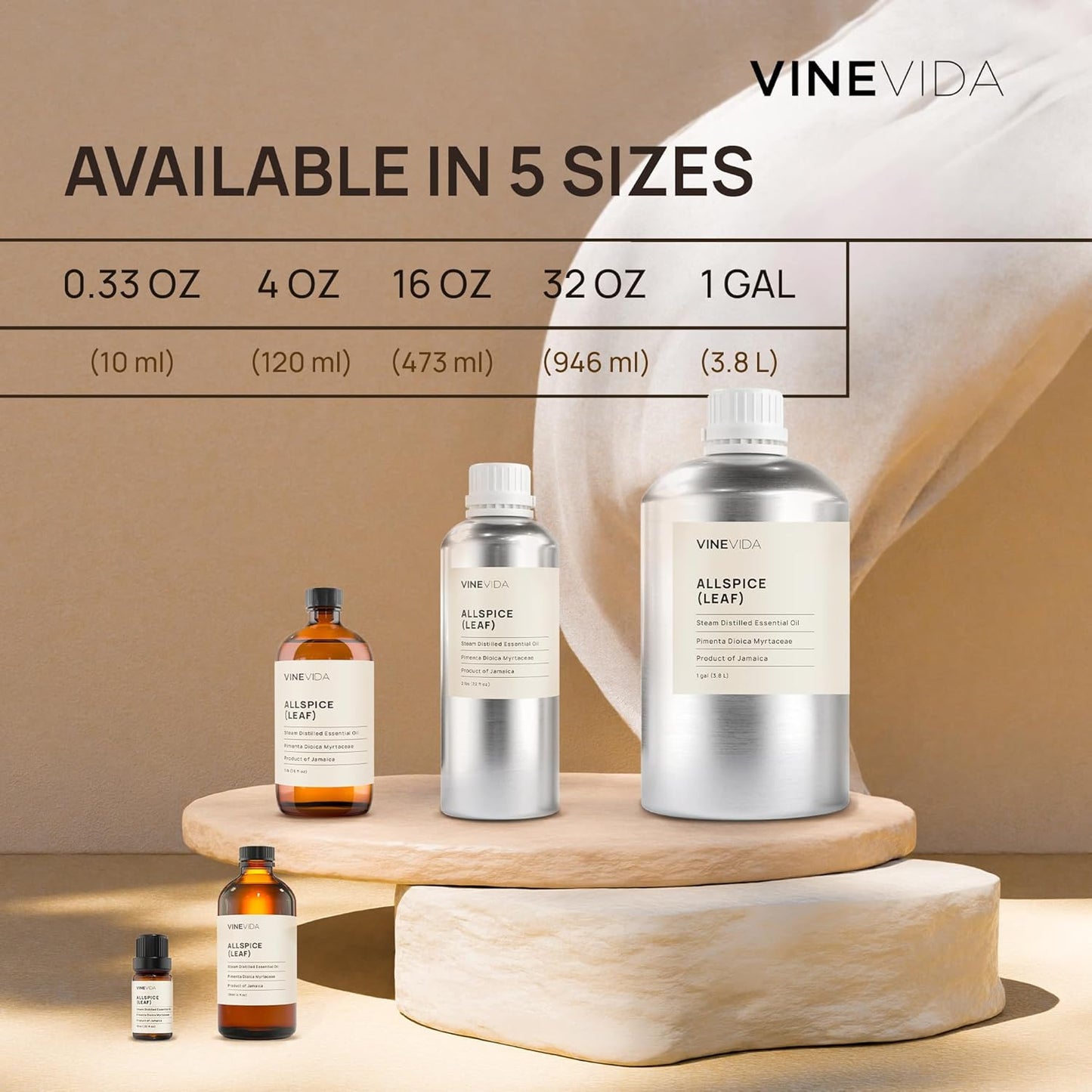 VINEVIDA Geranium Essential Oil 4 oz - Undiluted, DIY Candle Scents & Bulk for Soap Making