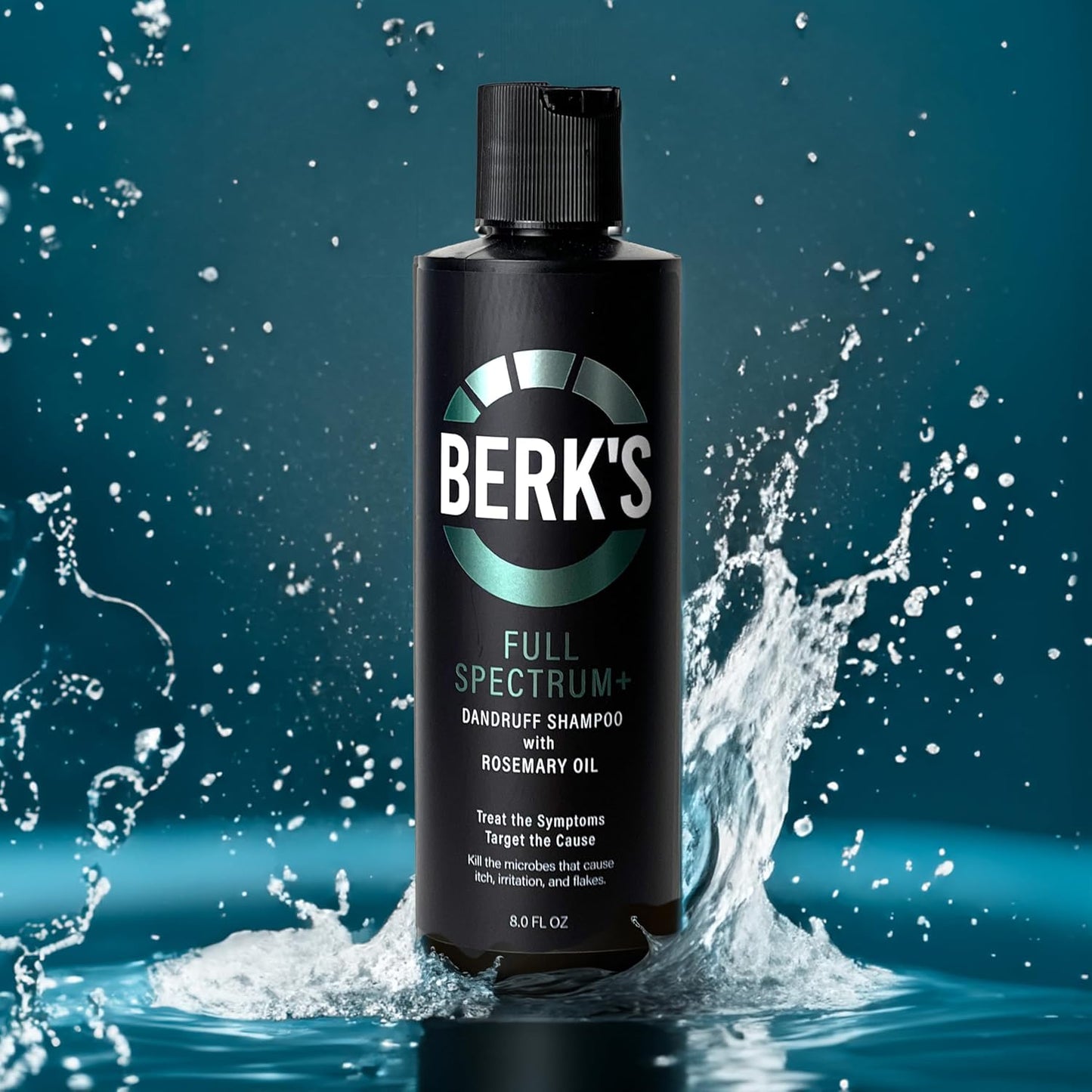 Berk's Full Spectrum Dandruff Shampoo with Coal Tar, Salicylic Acid, Sulfur, and Rosemary Oil, 8 Fl Oz (4-pack)
