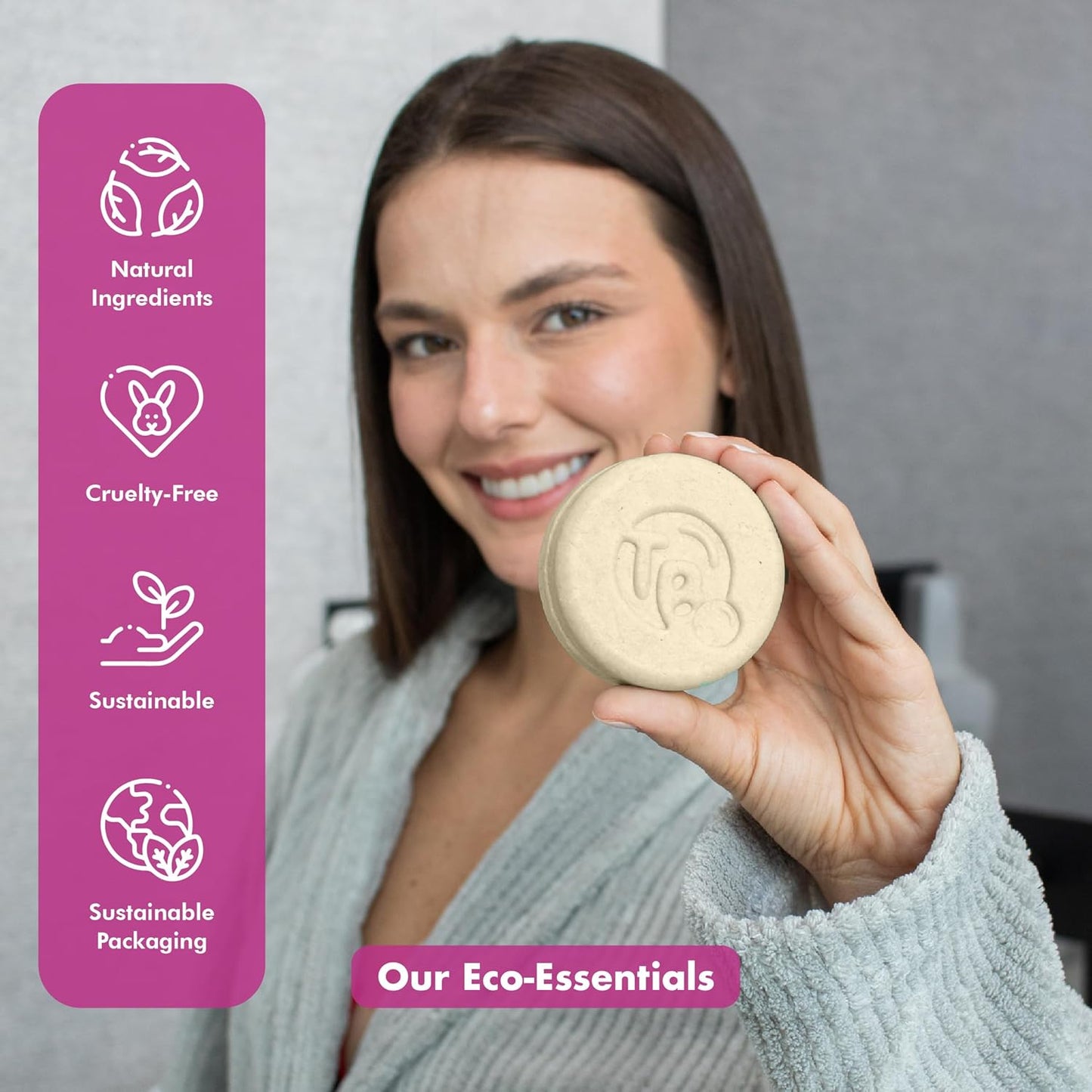 Vitamin B5 + Citrus Essential Oils Shampoo Bar – Dry shampoo for Hair Care - For Women & Men – Strengthens Damaged Hair – Natural, Paraben & Sulfate-Free – For All Hair Types – Made in USA – 4.5oz