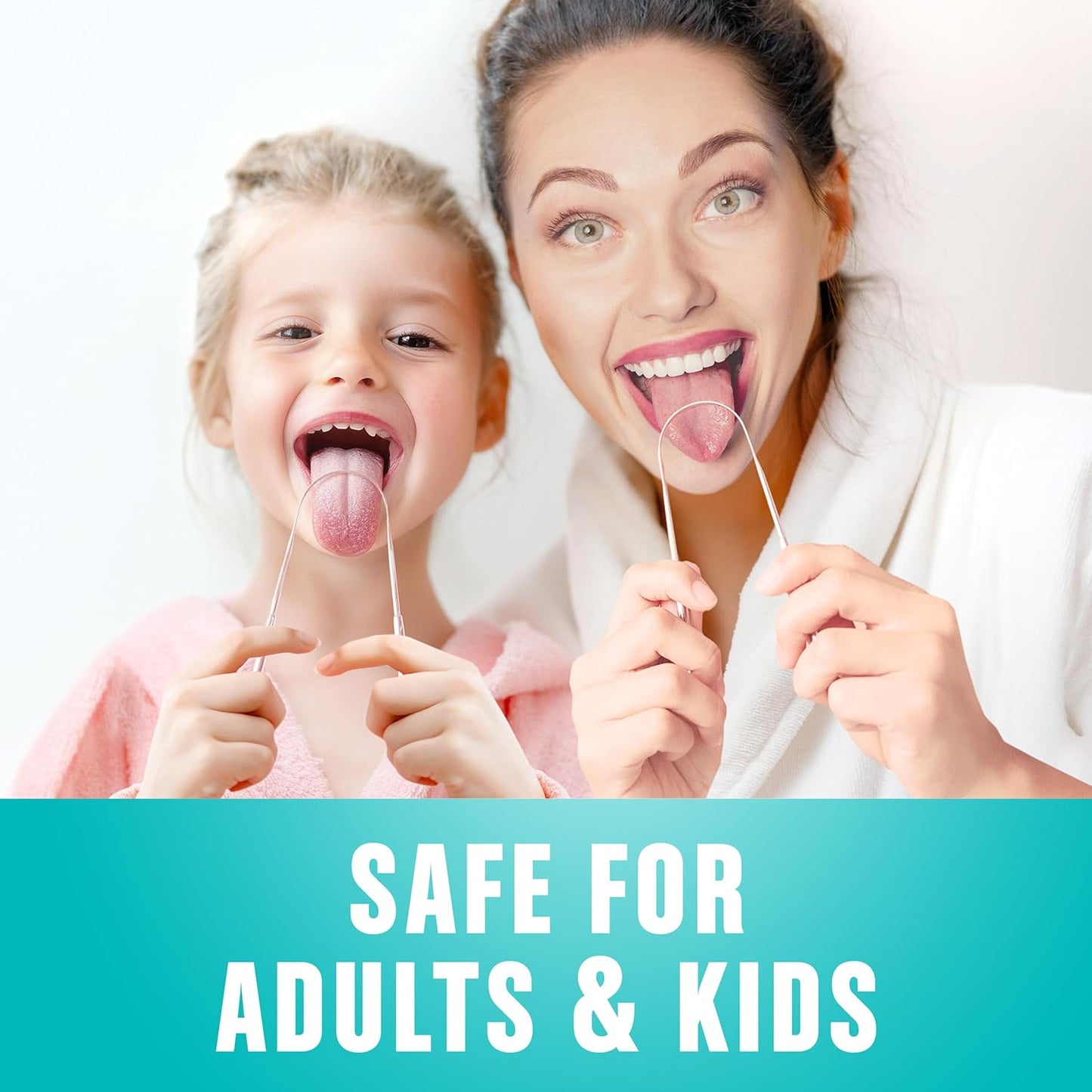 Mouthology Tongue Scraper (2 Pack), Reduce Bad Breath (Travel Cases Included), Stainless Steel Tongue Cleaners, Metal Tongue Scraper, Tongue Scraper for Adults - Fresher Breath in Seconds