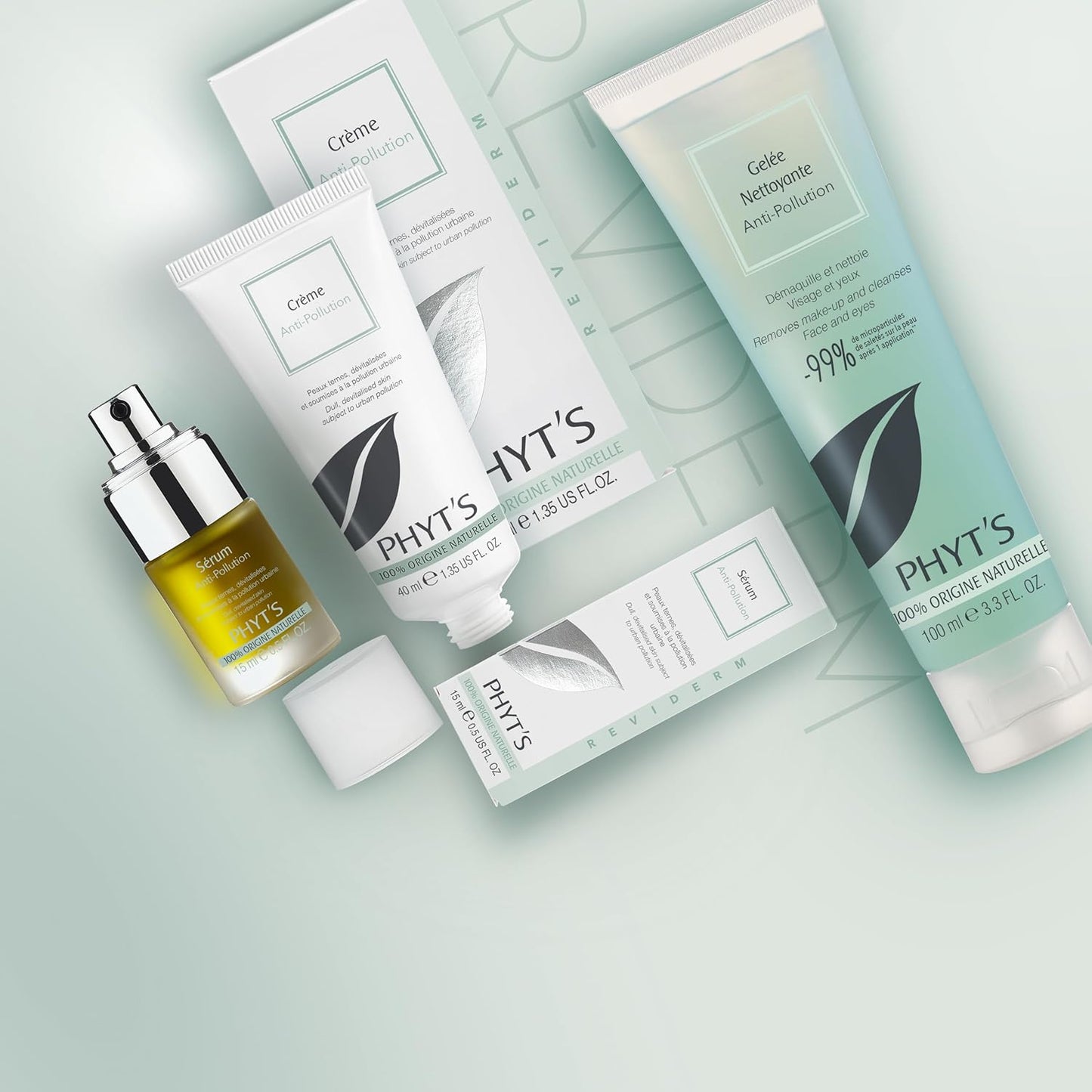 Phyts Anti-Pollution Cream - Face Moisturizer with Hazelnut Oil and Aloe Vera - Face Cream for Oily, Normal to Combination Skin - 1.35 oz