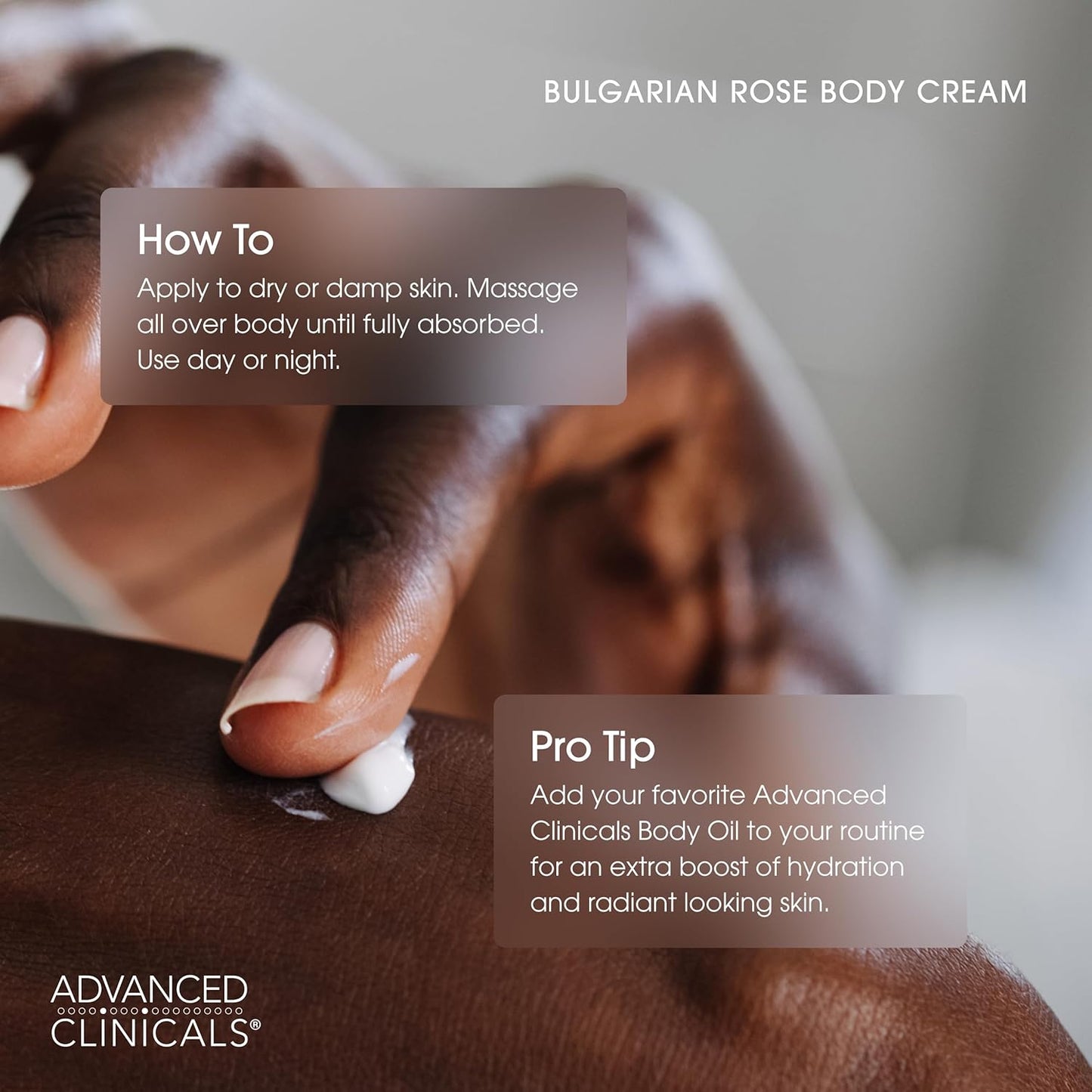 Advanced Clinicals Bulgarian Rose Lotion For Women | Rose Scented Vitamin C Body Lotion Cream | Visible Anti Aging Vitamin E Moisturizer Body Butter Improves Look Of Sagging Dry Skin & Texture, 16 Oz