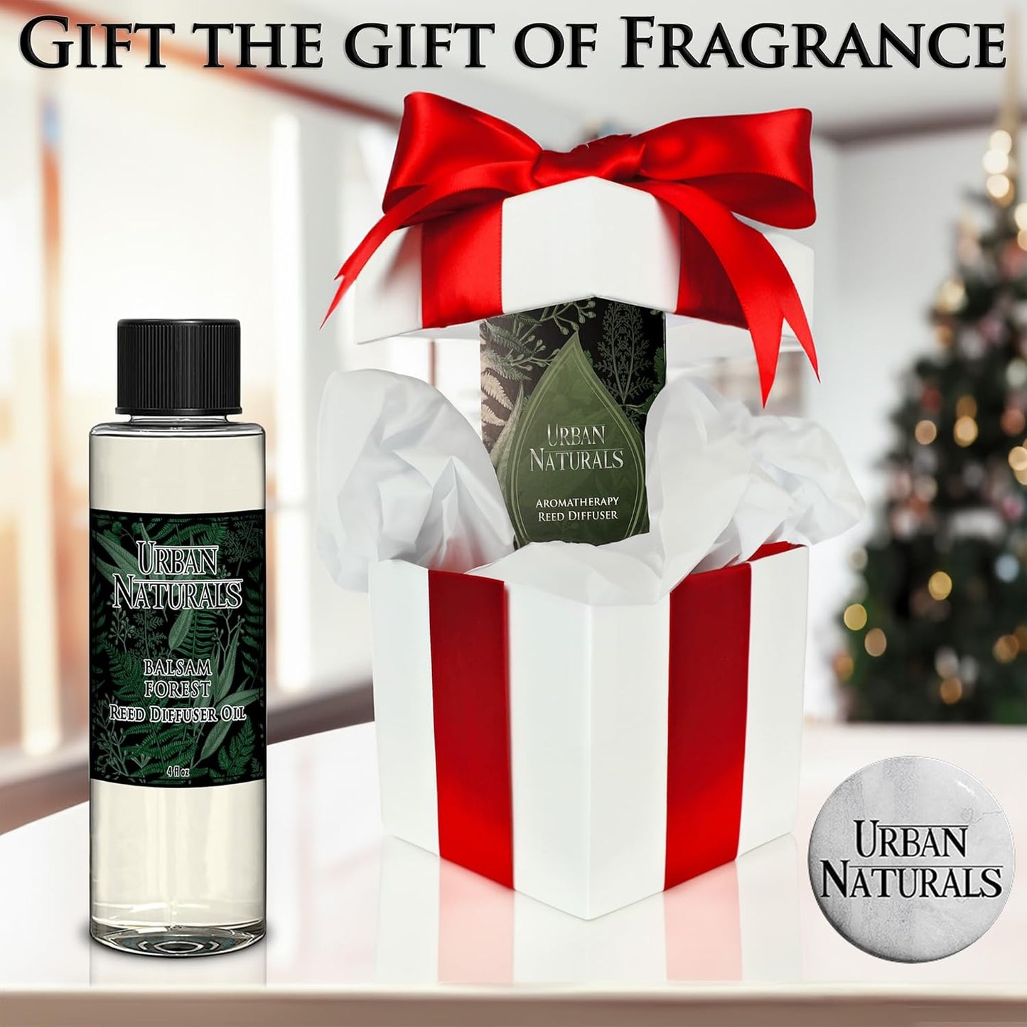 Urban Naturals Lavender & Sandalwood Scented Oil Reed Diffuser Refill | Includes a Free Set of Reed Sticks! 4 oz.