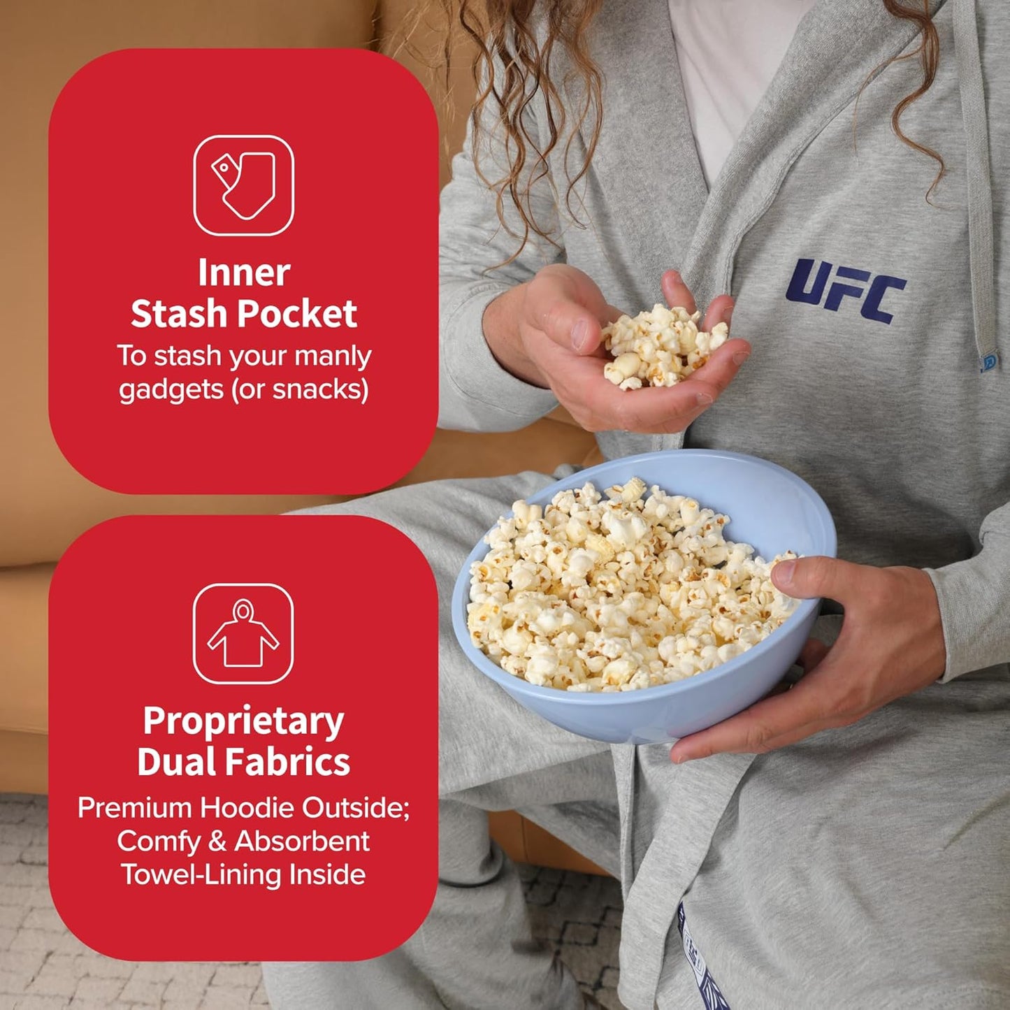 DudeRobe Men’s Hooded Bathrobe with Pockets, From Shark Tank, Soft, Comfy & Absorbent Cotton Robe for After Shower & Lounging