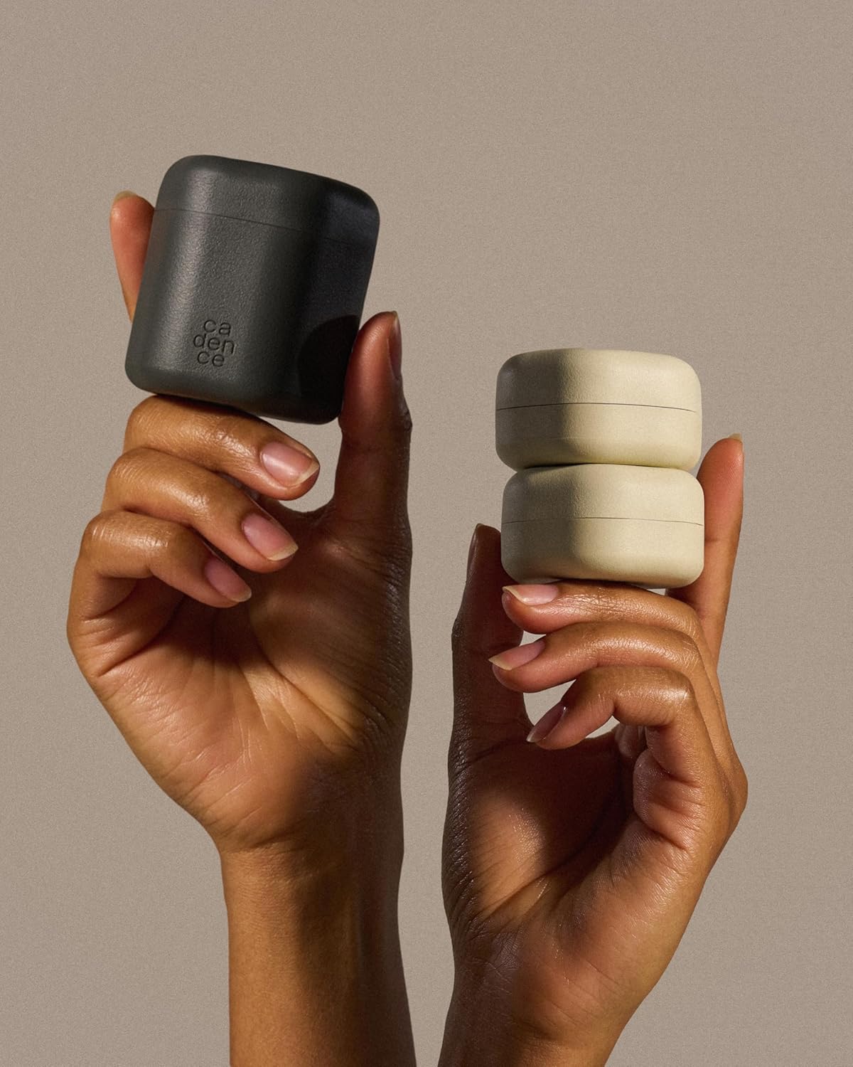 Cadence Travel Containers - Core Skincare Set - Magnetic Containers with Lids,2 Small (0.56oz) & 3 Medium (1.32oz) - Cleanser, Moisturizer, Serum, Makeup Remover & Sun Icon Labels - Sand