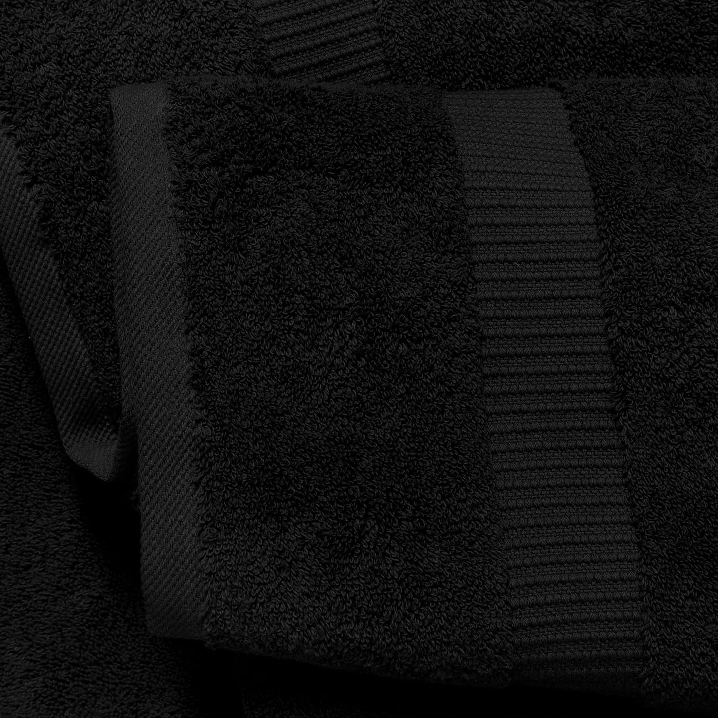 SALBAKOS 100% Turkish Cotton Extra Large Bath Sheet Set of 2 35x70 inch | Heirloom Quality | Hotel & Spa Collection | Soft, Absorbent Oversize Bath Towels | Made in Turkey (Black, 2 Bath Sheets)