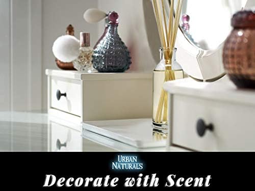 Urban Naturals Mahogany Vanilla Woods Reed Diffuser Set – Made with Essential Oils & Real Botanicals – Decorative Air Freshener and Beautiful Home Décor – Made in The USA