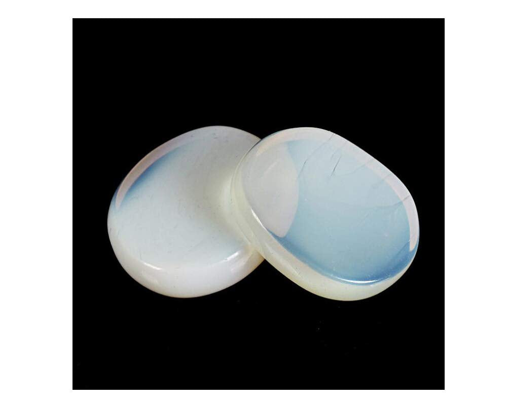 7 Pieces Natural Massage Stones Set for Professional or Home Spa, Smooth and Natural Massage Stones (Opal)