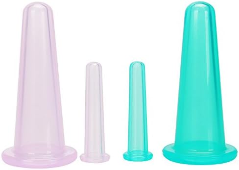 4Pcs Massage Cupping Set Silicone Mini Facial Cups Face Massager Helper Skin Care Neck Back Eyes Massaging Cup Safe to Use, Don't Worry About Burns Health Care Products (Purple)