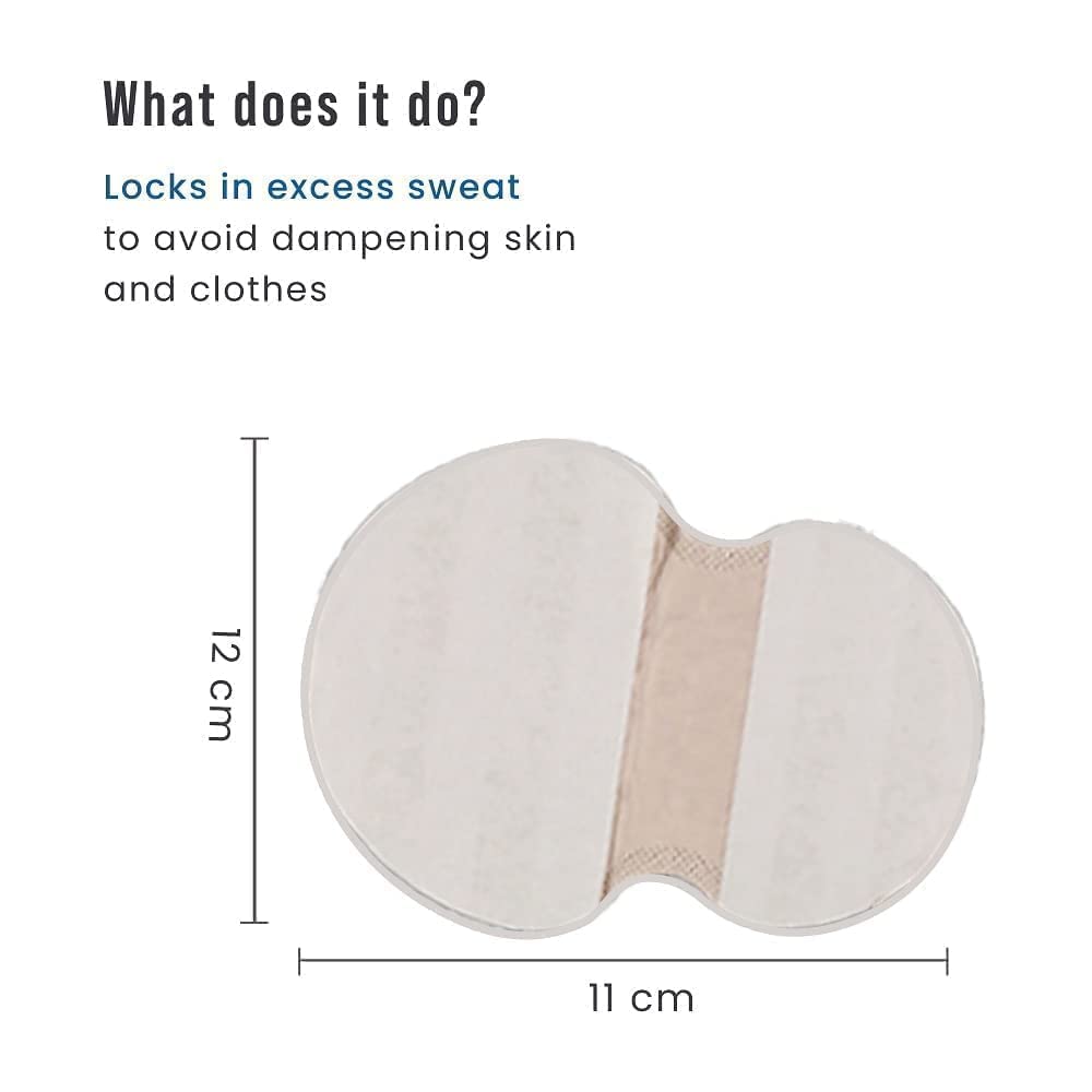 Sirona Disposable Underarm Sweat Pads for Men and Women - 24 Pads (Pack of 3) | Peel-Off | Stain Proof | Anti Perspiration