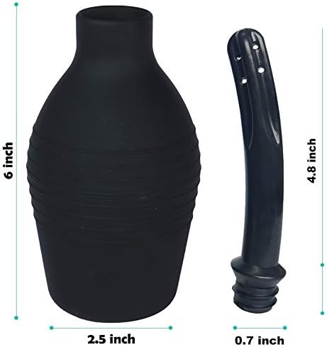 Abyclean Anal Douche Enema Bulb Vaginal Douche Enema Cleaner for Women’s or Man’s Health (500ml Black)