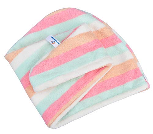 HOPESHINE Hair Drying Towel Twist Microfiber Towels for Hair Turban Wrap Fast Drying Super Soft and Absorbent Great Gift for Women and Girls 3-Pack