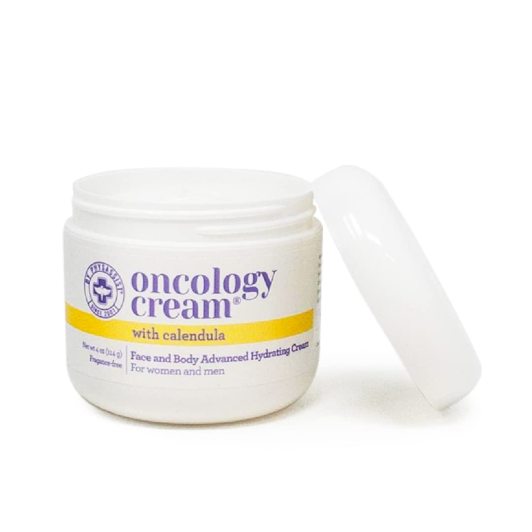 PhysAssist Oncology Calendula Cream Face & Body Advanced Hydrating Cream, for Men & Women after Radio or Chemo. 4 oz jar.