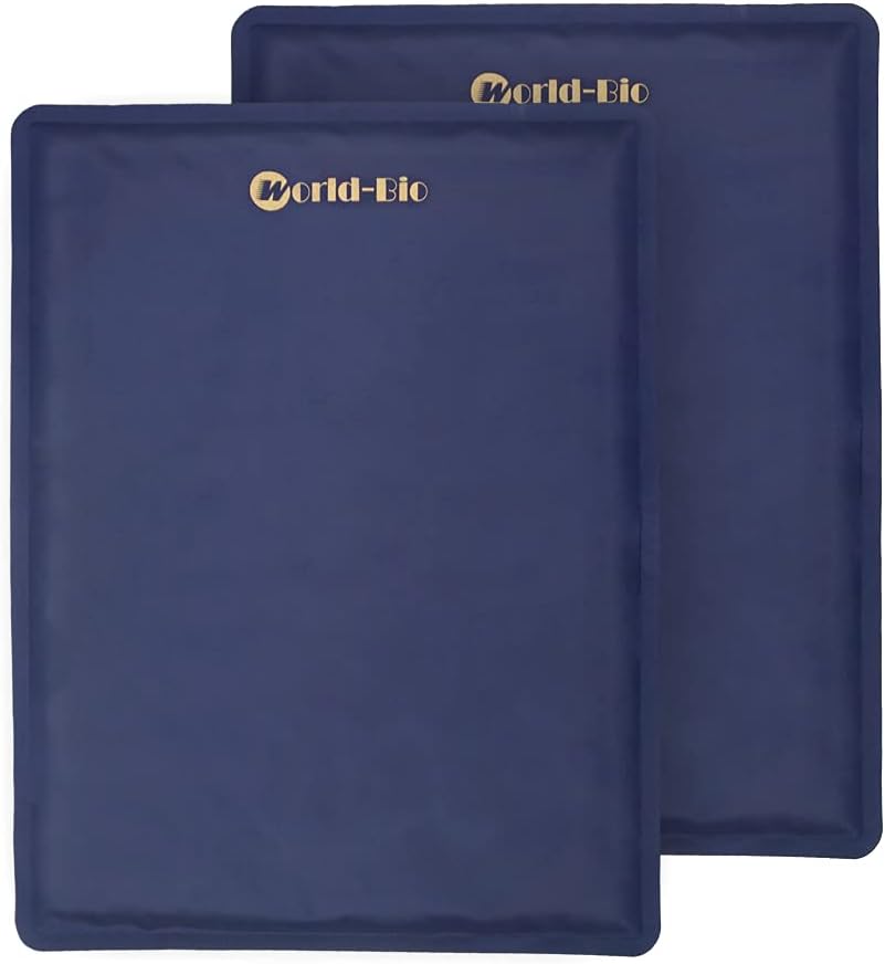 Large Gel Ice Pack 2 pack for Injuries Reusable, Flexible Hot Cold Therapy Pad for Hip, Back, Knee, Leg, Soothing Pain from Bruises & Sprains, Muscle Aches, Relief for Surgery, Back Pain 11.5" x 15.4"