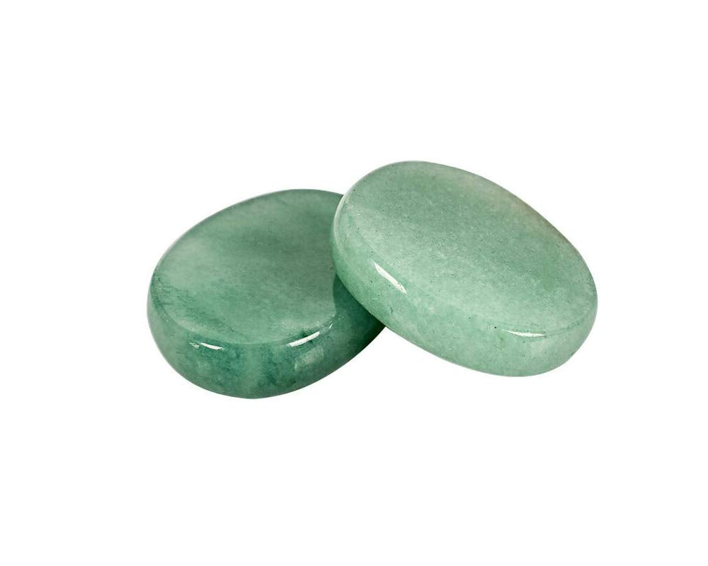 7 Pieces Natural Green Aventurine Massage Stones Set for professional or home spa (Green Aventurine)